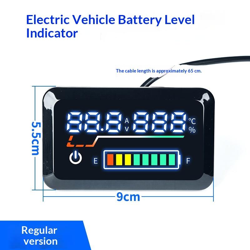 Energy Monitor Meter - มิเตอร์วัดแรงดันไฟฟ้าแบบดิจิทัล แสดงระดับแบตเตอรี่ 48V-72V พร้อมจอแสดงผลกำลังไฟ