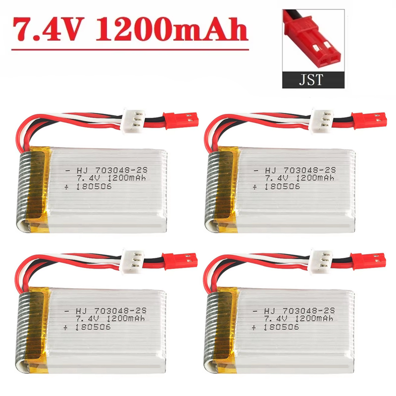 Lithium Battery 12V - แบตเตอรี่ลิโป 2S 7.4V 1200mAh 703048 สําหรับ