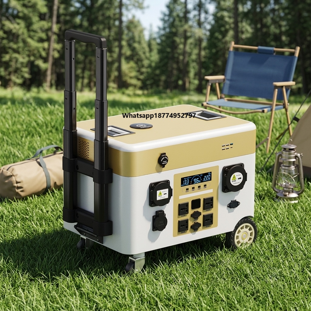 Solar Generator - เครื่องกำเนิดไฟฟ้าพลังงานแสงอาทิตย์แบบพกพา 5000Wh พร้อมแผงโซลาร์เซลล์ ชาร์จรถยนต์ได้ สถานีสำรองไฟฟ้าสำหรับบ้านเคลื่อนที่ รถตู้ไฟฟ้า