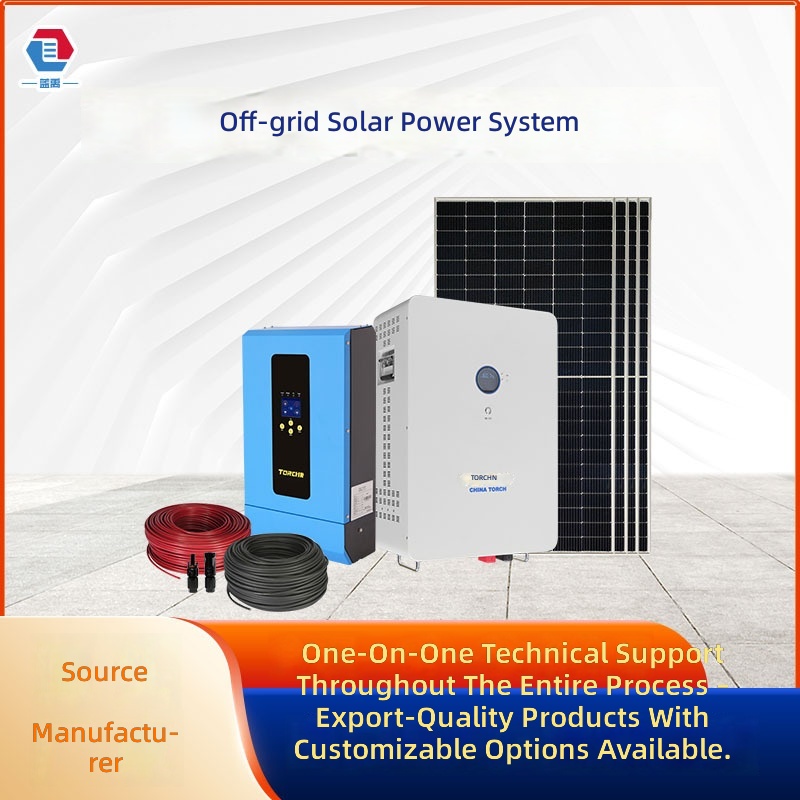 Solar Generator - ระบบผลิตไฟฟ้าพลังงานแสงอาทิตย์สำหรับครัวเรือน 220v ระบบกักเก็บพลังงานแบบออฟกริด แบตเตอรี่ลิเธียมโซลาร์เซลล์ พร้อมระบบควบคุมอินเวอร์เตอร์ในตัว