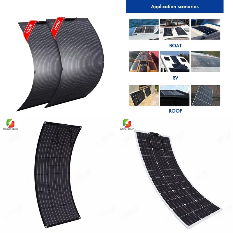 แผงโซลาร์เซลล์แบบยืดหยุ่น 50W  - Solar Panel 200W บทวิจารณ์และราคา